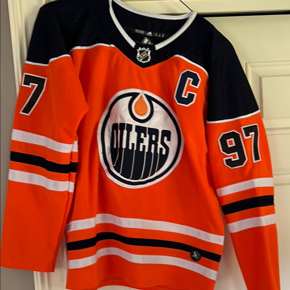 Edmonton Oilers Orange Hockey Jersey